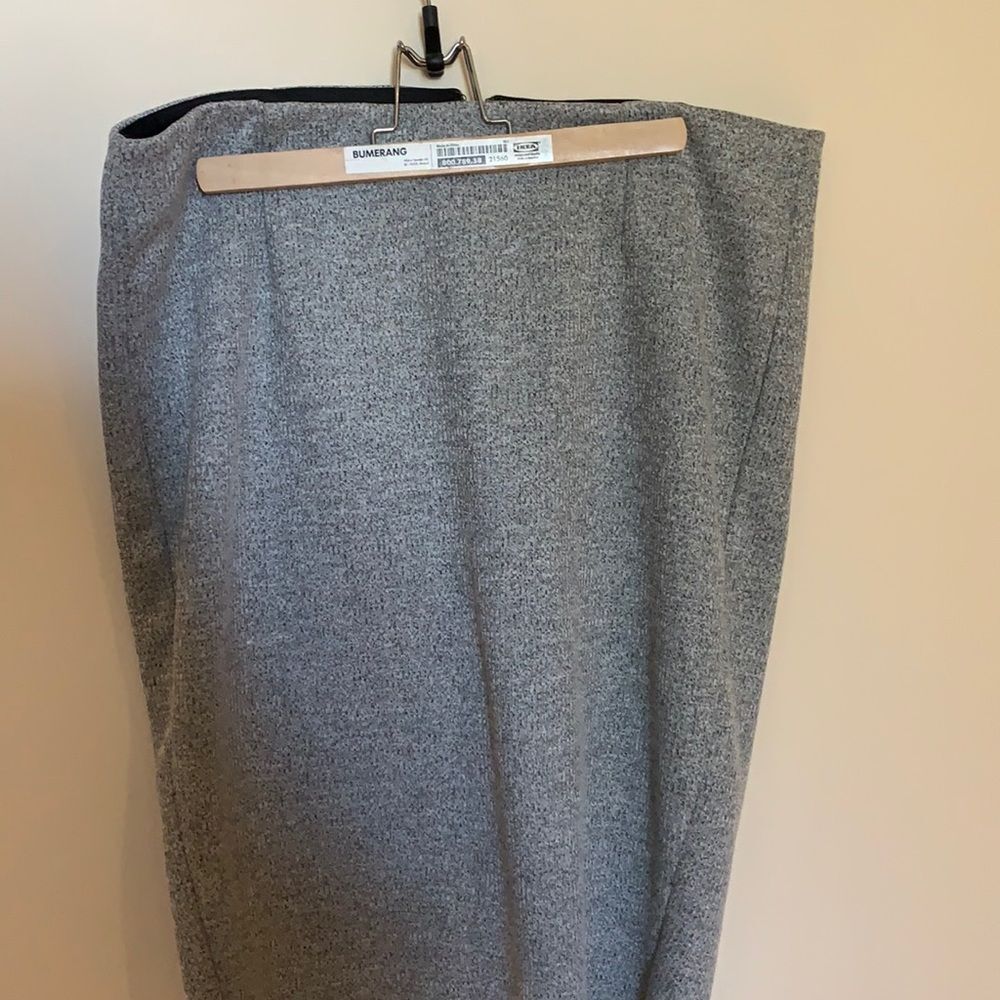 Torrid Grey Stretch Knit Pencil Skirt Back Slit Plus Size 16 EUC